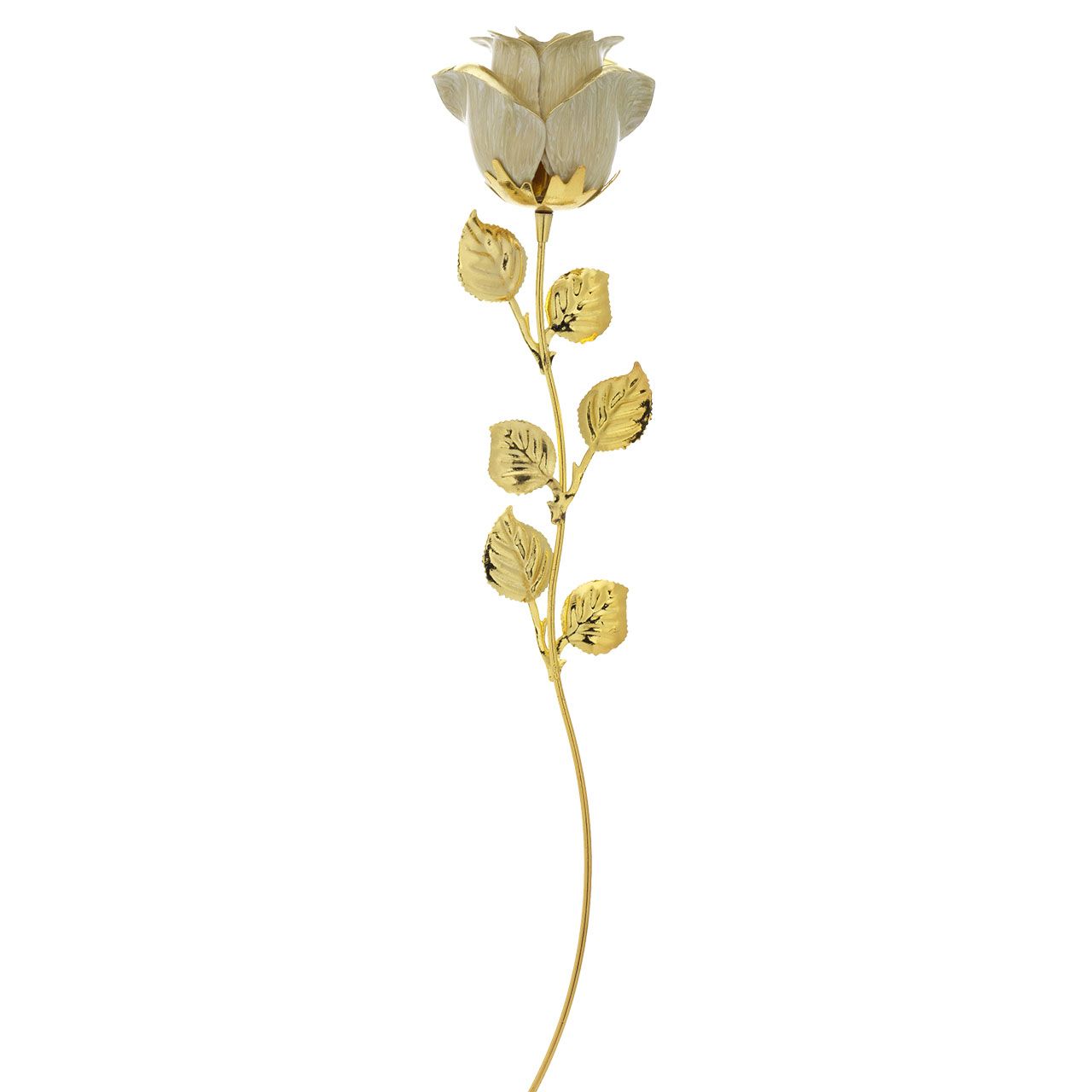 10X ROSE CM 33 - DORATA BIANCA (SENZA CONFEZIONE)